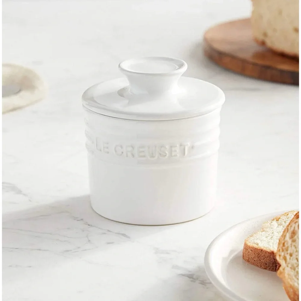 Le Creuset ❤️Stoneware Butter Bell Crock in White NIB / 6 Oz - Picture 1 of 6
